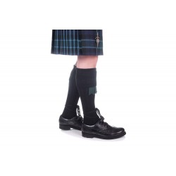 thumbnail image 2 of Men's Black 100% Wool Scottish Kilt Socks/Hose – Knee High, Traditional Highland Wear 2 of 4