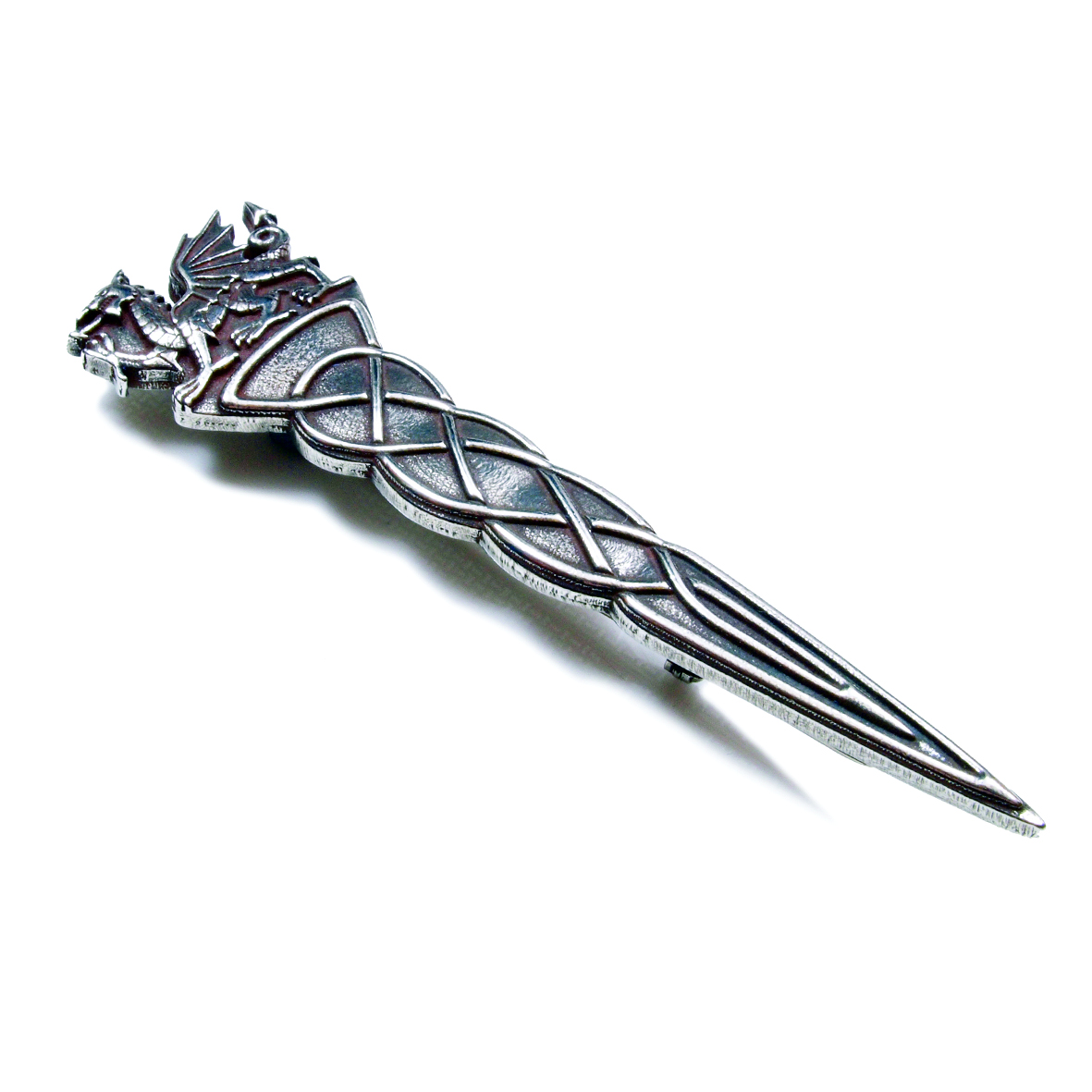 Welsh Dragon Kilt pin, pewter. Made in Scotland. Scottish Treasures