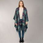 Lambswool Ruana/Serape. Hame/Home tartan. Made in Scotland. Scottish Treasures