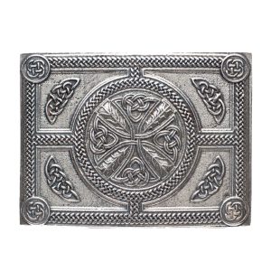 Celtic Cross designed with celtic knotwork. Cast with lead free pewter. Made in Scotland. Scottish Treasures