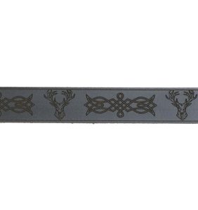 Stag embossed kilt belt all hand made in Scotland
