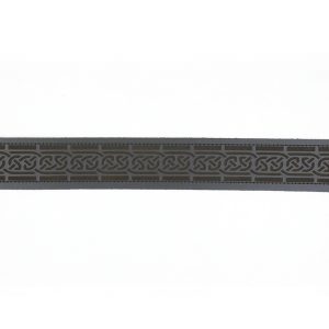 Celtic Chain Link embossed kilt belt. Made in Scotland. Scottish Treasures
