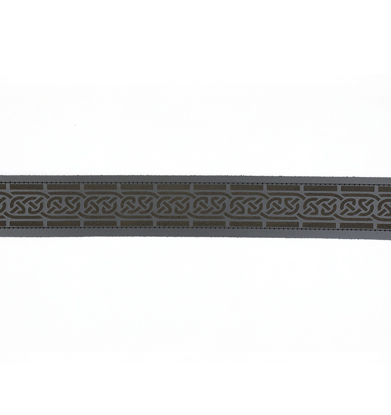 Celtic Chain Link embossed kilt belt. Made in Scotland. Scottish Treasures