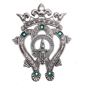 Luckenbooth clan crest brooch, pewter, made in Scotland. Scottish Treasures