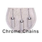 Sample of chrome finish on sporran chains and tassel