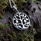 Tree of life celtic pendant in silver with 16-18 inch adjustable chain. Scottish Treasures