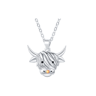 Lovely silver Highland Cow pendance with adjustable 16-18 inch chain. Scottlsh Treasures