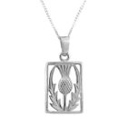 Iconic Scottish thistle pendant in silver with adjustable chain. Scottish Treasures