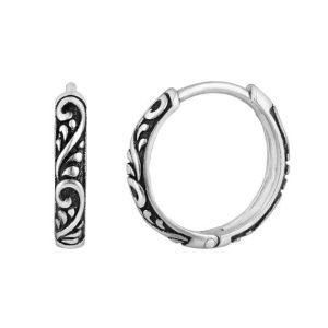 Stunning Celtic Swirl hoop earring in 925 Silver. Scottish Treasures