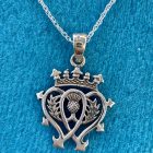 Luckenbooth Pendant with heart and crown. Silver. Traditional Scottish design. Scottish Treasures