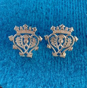Luckenbooth Earring, stud design. Silver. Scottish Treasures
