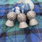 Thistle tassel bell for customizing your sporran. Pewter. Made in Scotland. Scottish Treasures