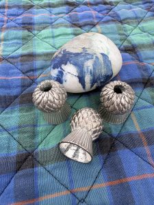 Thistle tassel bell for customizing a sporran. Pewter, Made in Scotland. Scottish Treasures
