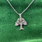 Tree of Life Pendant, Silver. Adjustable 16-18 inch chain.